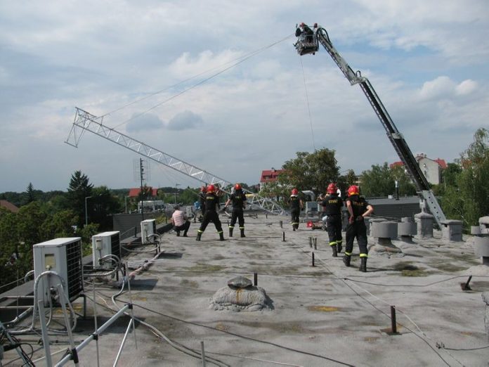 Nowy maszt antenowy KPP Straży Pożarnej w Wodzisławiu Śl.